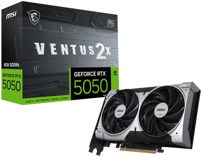 Gráfica MSI GeForce® RTX 5050 VENTUS 2X OC 8GB GDDR6 DLSS4