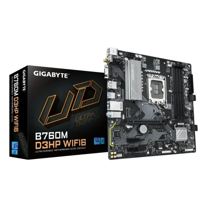 Gigabyte B760M D3HP WiFi6 Motherboard Micro-ATX, LGA 1700, DDR5, VRM Digital, M.2 PCIe 4.0