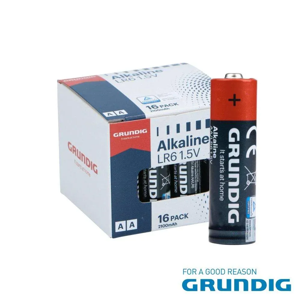 Pilha alcalina lr6/aa 1.5v 16x grundig