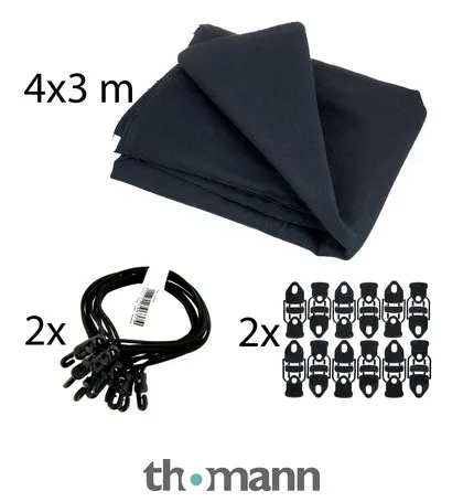 Stairville Euro Molton Set Black 4x3m