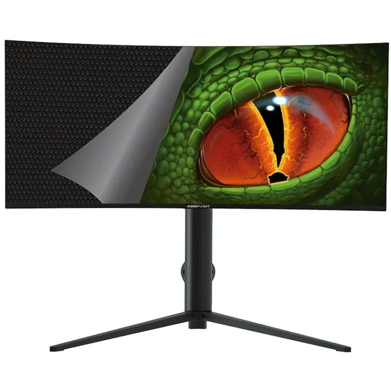Keep Out XGM34UW 34" LED VA UltraWide WQHD 165Hz com Altifalantes, Ajuste de Altura e FreeSync Curvo