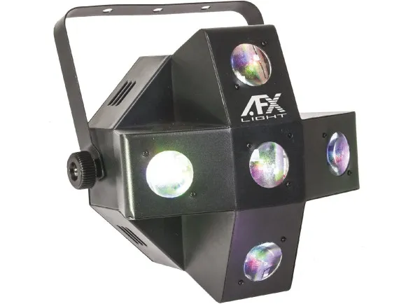 Afx Light Projector Luz c// 5 LEDS 10W RGBW + 5 GOBOS DMX MIC COMET-GOBO