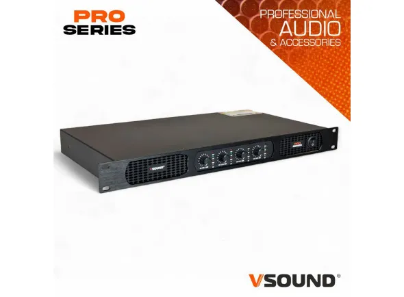 VSOUND Amplificador Áudio 19" 4x1000W 4 Canais