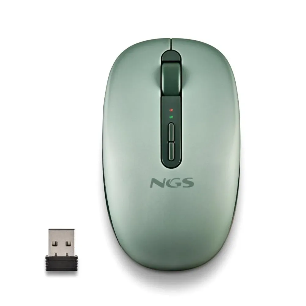 Rato Ergonómico Sem Fios NGS Fog Dual 1600DPI Verde