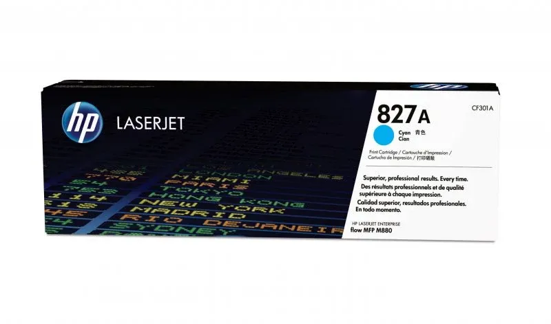 HP 827A Cyan LaserJet Toner Cartridge (CF301A)