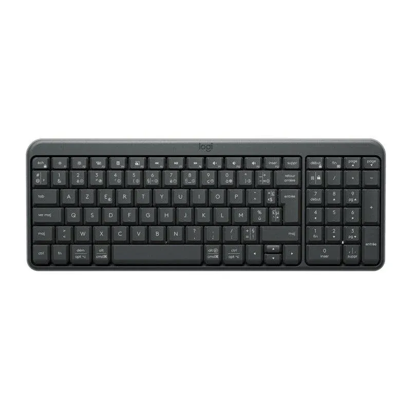 Teclado Logitech K250 AZERTY Francês sem fios com Bluetooth graphite