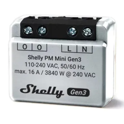 Mini Módulo Shelly Wi-Fi para Medir Consumo de Energia 110/240V 16A
