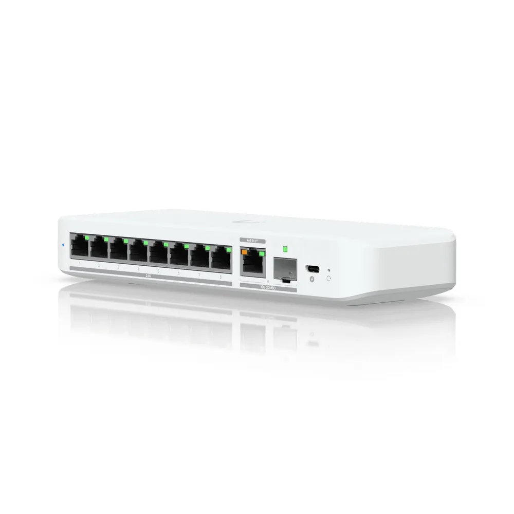 Switch de Rede Ubiquiti UniFi Flex 2.5G 8 Portas 2.5GbE SFP+ Managed
