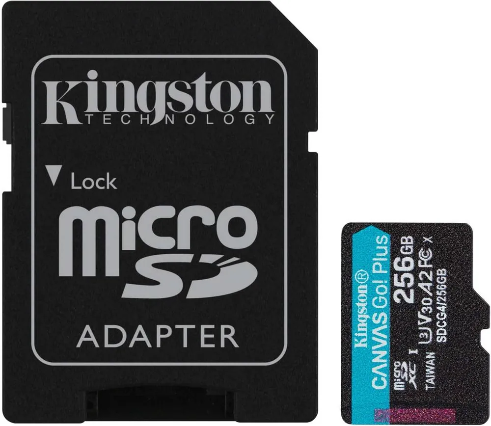 Cartão de Memória KINGSTON Micro MSDXC Canvas Go+ G4 256G +Adaptador