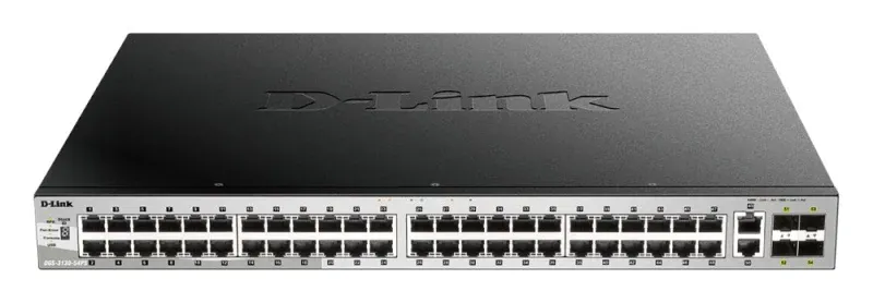 D-Link DGS-3130-54PS Gerido L3 Gigabit Ethernet (10/100/1000) Power over Ethernet (PoE) Preto