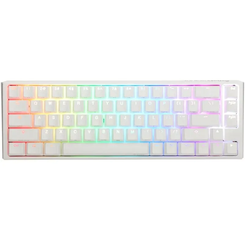 Ducky ONE 3 Classic SF 65% Pure White Hot-swappable MX-Red RGB PBT Teclado Mecânico