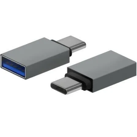 Adaptador USB C Macho - USB 3.2 Fêmea (Cinza) - AISENS