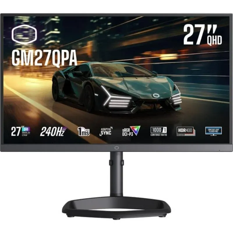 Monitor Cooler Master GM27QPA 27" QuadHD 240Hz IPS HDR400 Altura ajustável 1ms