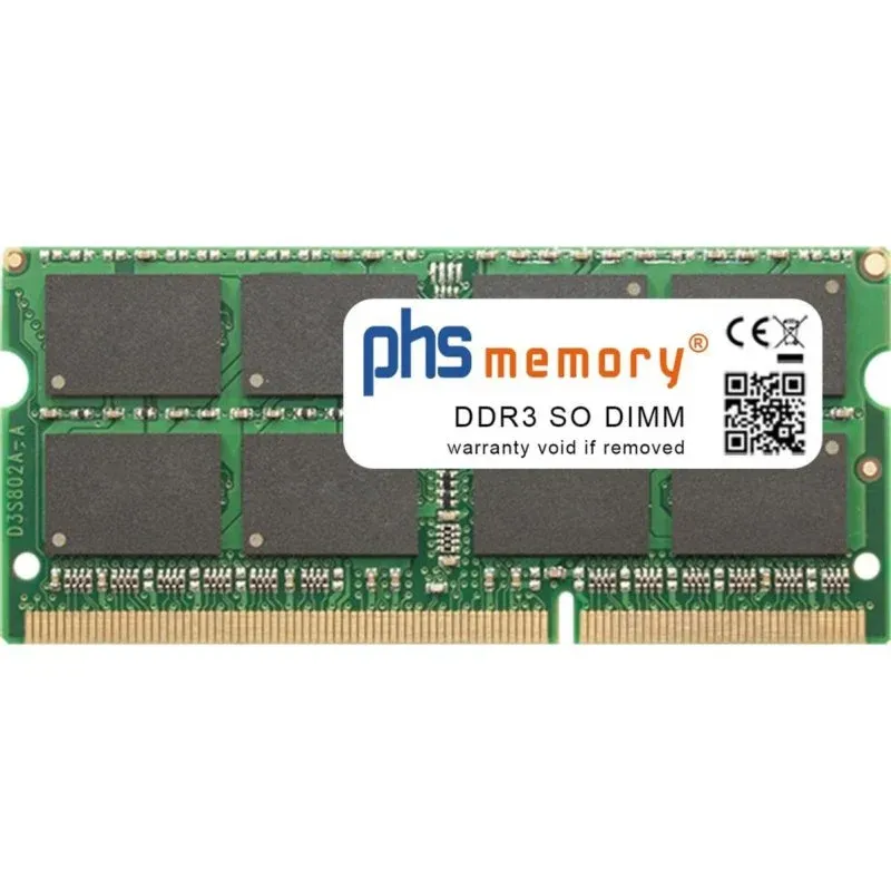 Memória RAM PHS-memory Terra 8GB 1x8GB DDR3 1333MHz LPDDR3 SO-DIMM Preto