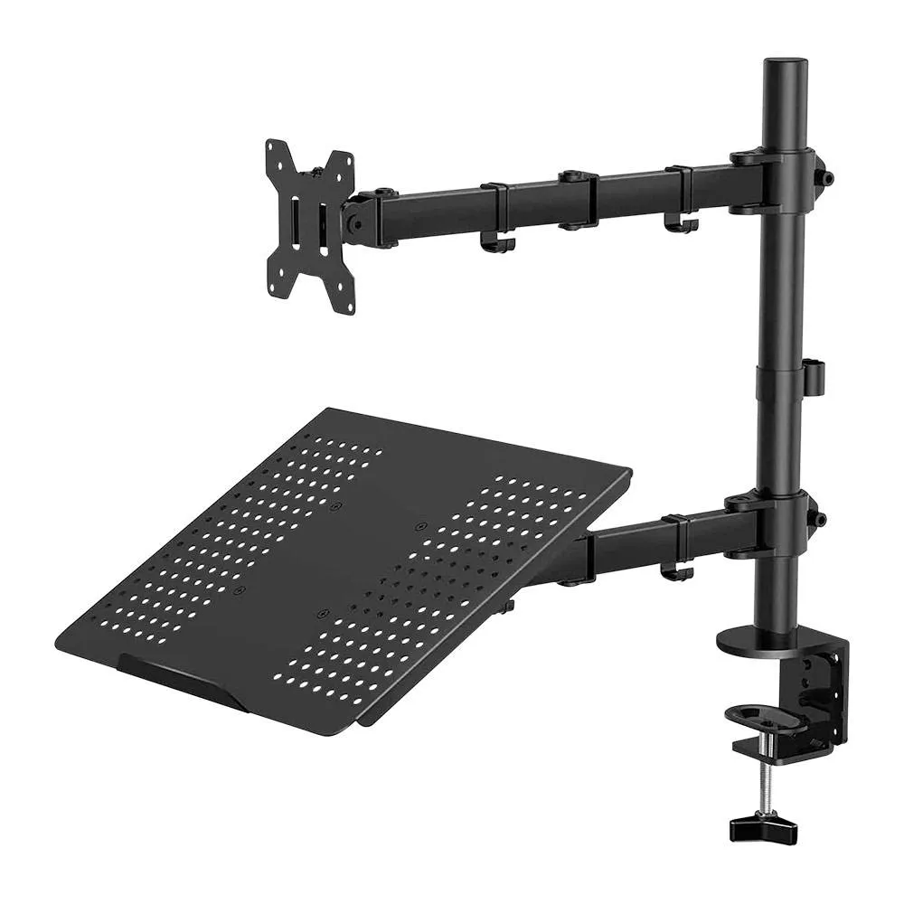 Suporte de Monitor + Portátil 1Life spt:13/27 Articulado Preto