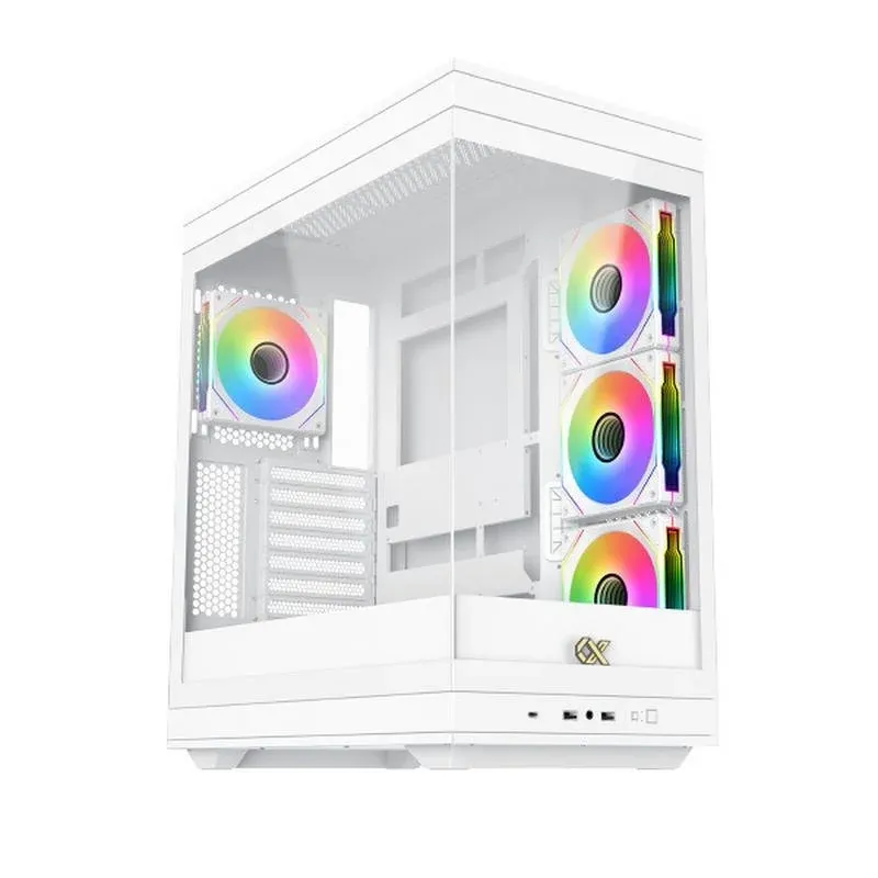 Caixa de Computador Caixa Torre Xigmatek META EN45073 Vidro Temperado ARGB Branca Gaming E-ATX