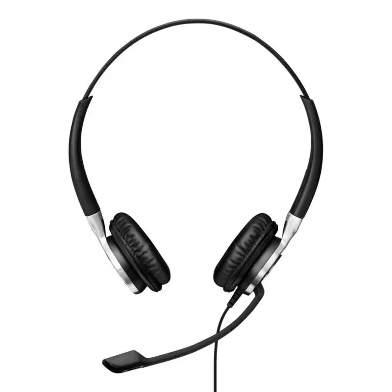 Auriculares Epos Impact SC 660 USB com cabo USB, cancelamento de ruído, preto e prata