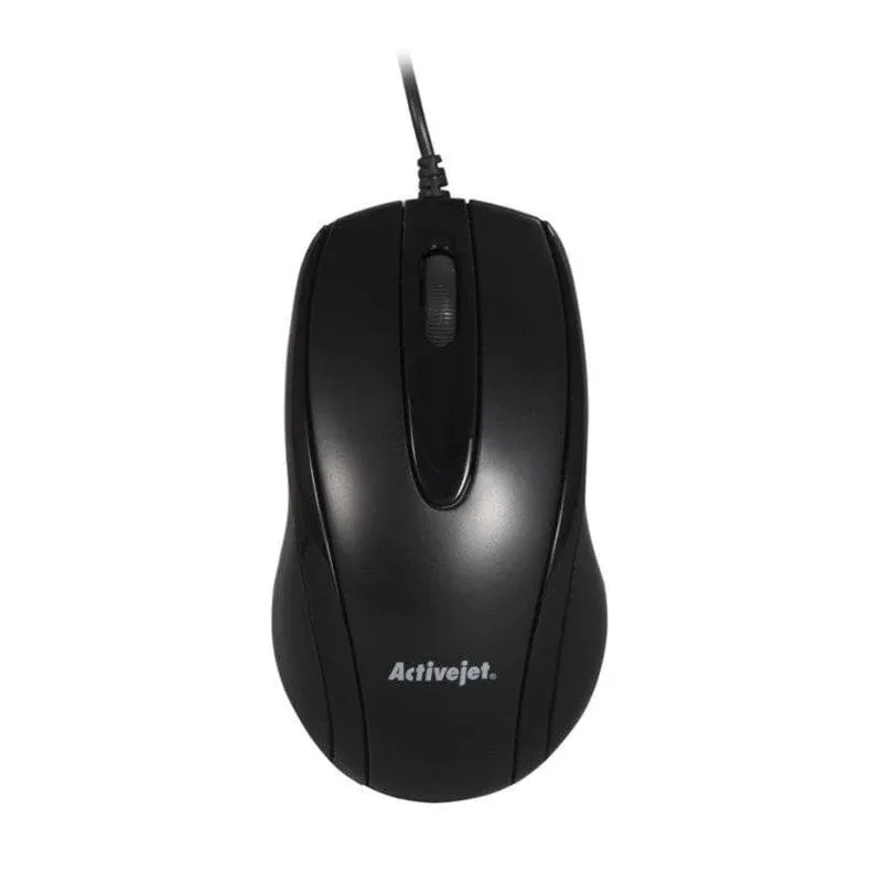 Rato Activejet AMY-083 USB 1000DPI Preto Ambidestro Plug and Play