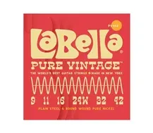 Jogo de Cordas para Guitarra Elétrica La Bella Pure Vintage PV942