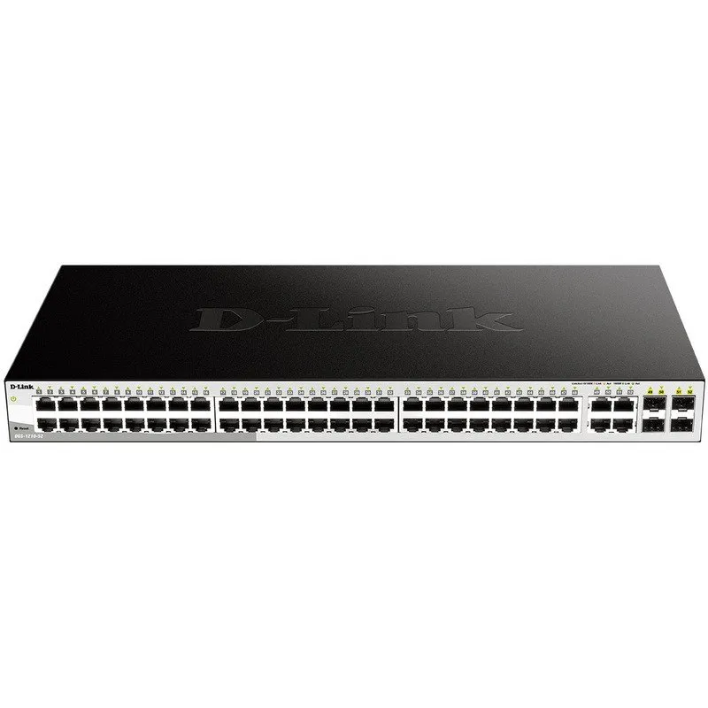 D-Link DGS-1210-52/E Smart Switch Administrado 48 Portas Ethernet Gigabit 4 Puertos Combo 1000BASE-T/SFP