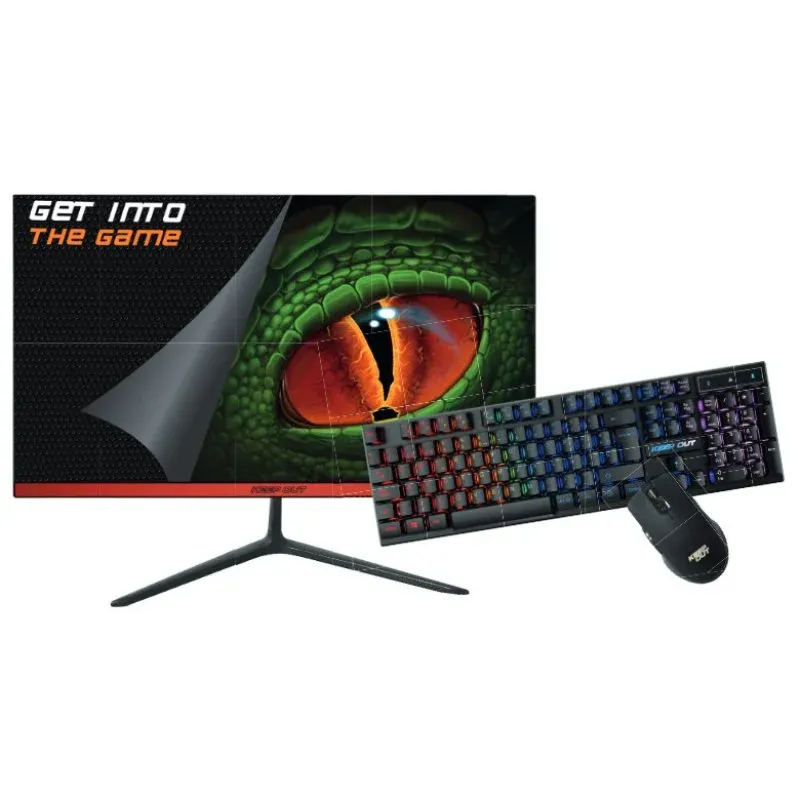Monitor Keep Out XGM22KITV2 21.5" LED FullHD 75Hz + Teclado e Rato Gaming RGB