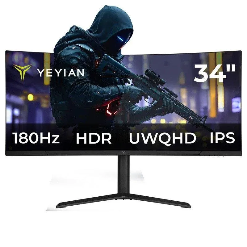 Yeyian Elysium Monitor Curvo 34" UltraWide QHD 180 Hz IPS RGB 1ms