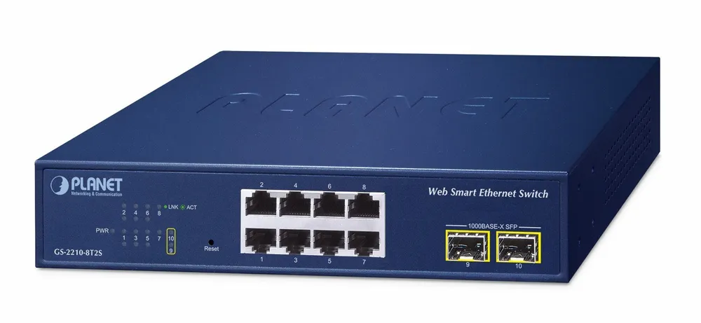 Planet GS-2210-8T2S Switch Smart 8xGE 2xSFP GS-2210-8T2S