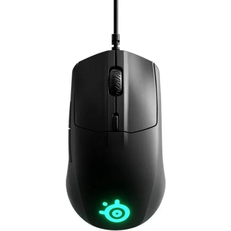 Rato SteelSeries com fio 8500 DPI RGB personalizável para destros