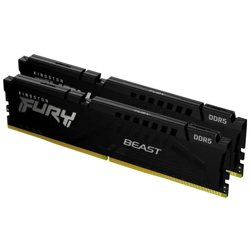 Memória RAM Kingston FURY Beast 64GB 2x32GB DDR5 6400MHz CL32 AMD EXPO Preto