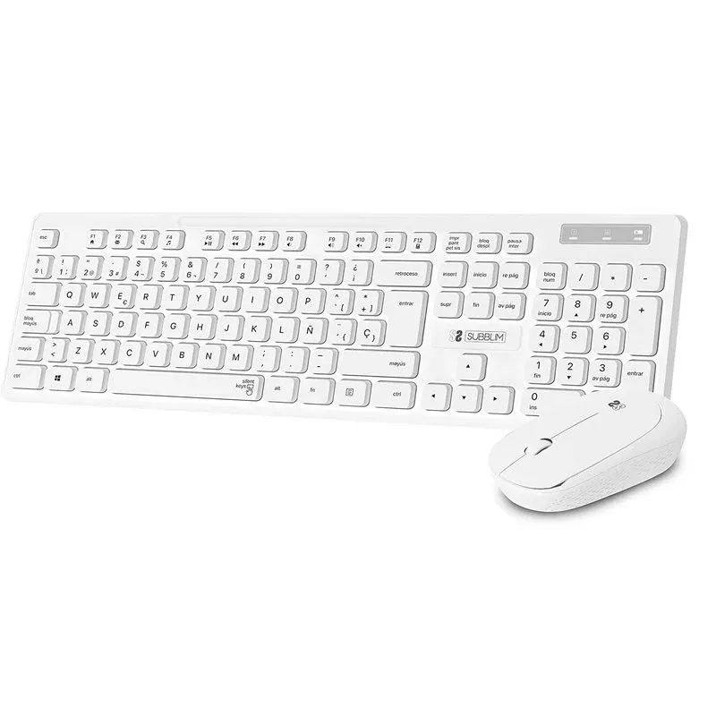 Subblim Combo Business Slim Sem Fios Teclado + Rato Branco