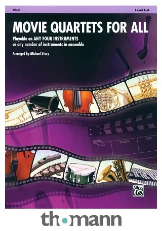 Alfred Music Publishing Movie Quartets for All Viola
