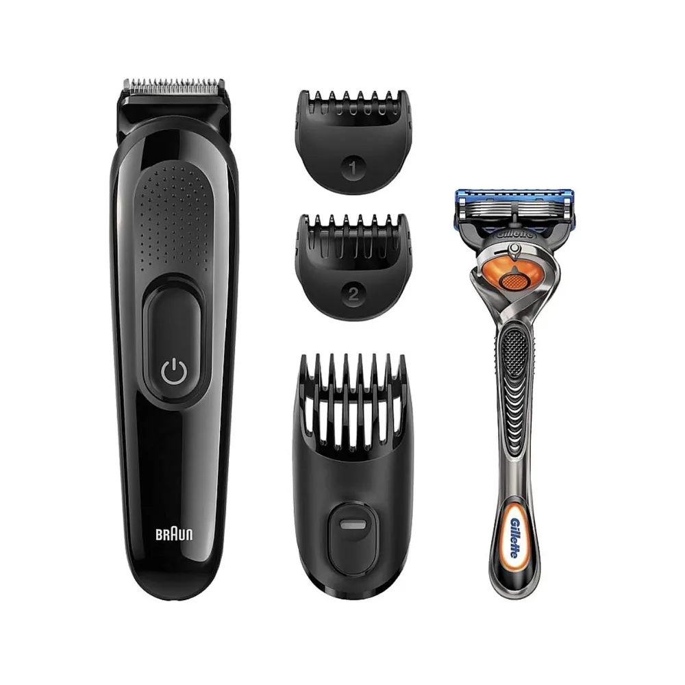 Aparador Multifunções Braun SK3000 Styling Kit 4 Acessórios + Gilette F5 ProGlide