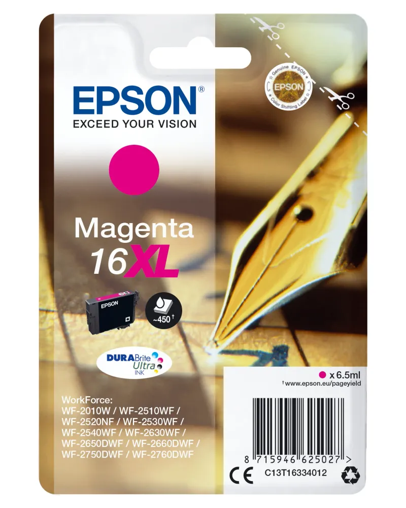 Tinteiro EPSON 16 Magenta XL - WF-2010/251xx/26xx/27xx