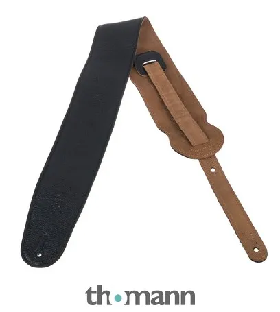 Levys Garment Leather Bass Strap BK