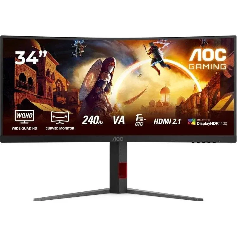 Monitor AOC CU34G4Z 34" WQHD 240Hz Fast VA Curvo HDR400 1ms Adaptive Sync