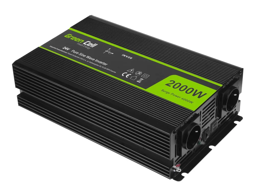 Green Cell INV20 adaptador e transformador Interior 4000 W Preto INV20