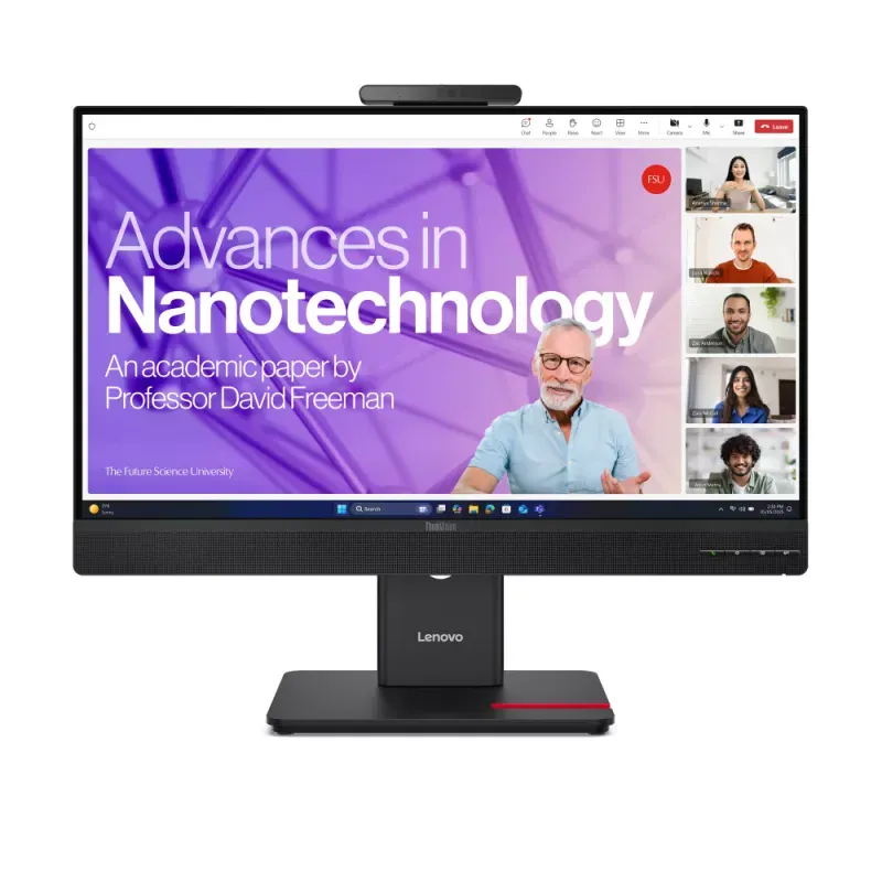 MONITOR LENOVO - 27" / IPS / QHD / 120Hz / Power Delivery 100W / Webcam 5MP / Colunas / Preto eclipse - THINKVISION T27QD-4V