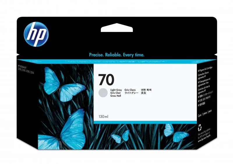 HP 70 130 ml Light Grey Ink Cartridge with Vivera Ink