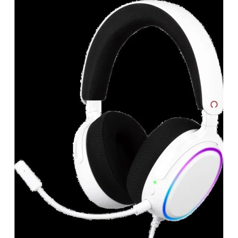 Auriculares Konix com cabo USB para gaming, cor branca