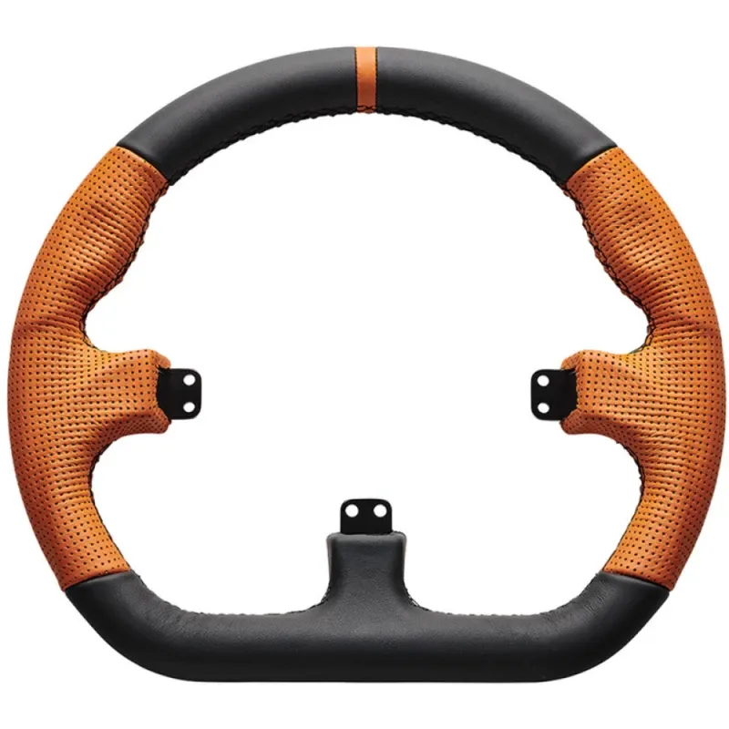 Volante para Buttonplate Asetek SimSports GT Rim - Closed D - Couro Laranja