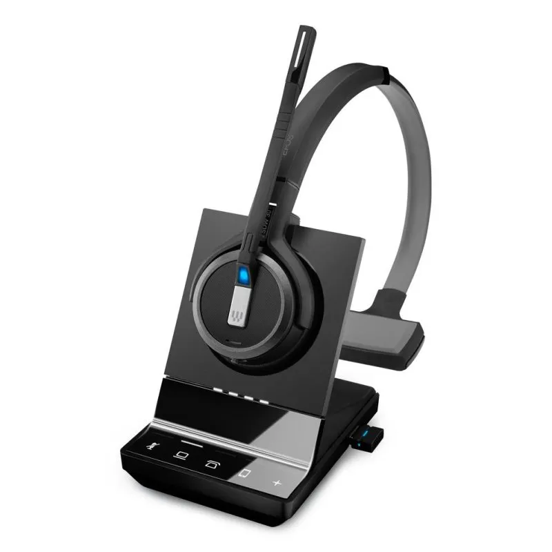 Auriculares EPOS IMPACT SDW 5036 sem fios DECT com cancelamento de ruído, microfone e alcance 180 m, preto