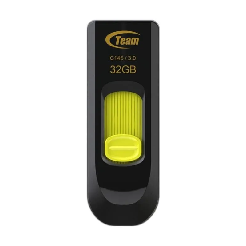 Pen USB Team Group C145 32 GB USB-A 3.2 Gen 1 Deslizante Preto Amarelo