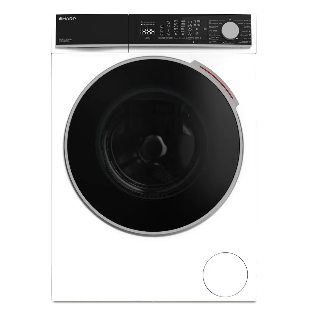 MÁQUINA DE LAVAR ROUPA SHARP ESNFL914CWNA 9K 1400R DSP BCA