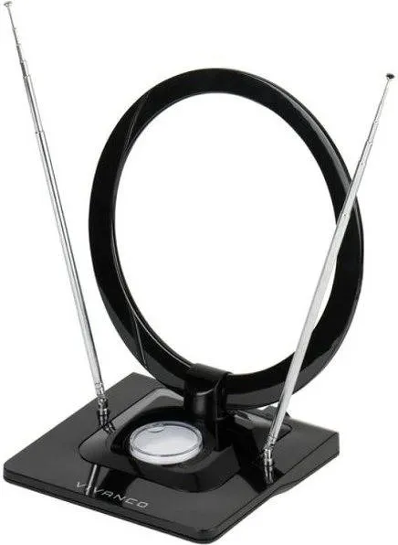 Antena Interior VIVANCO Redonda Full HD (Preto)