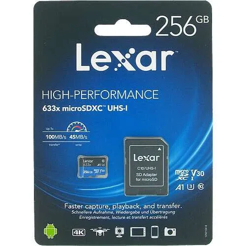 Cartão de Memória Lexar 256GB LSDMI256BB633A microSDXC