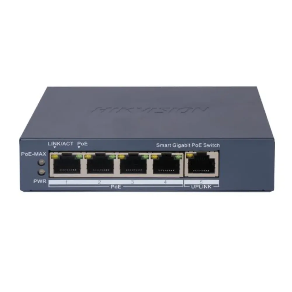 Switch Hikvision DS-3E1505P-EI 5 Portas 10/100/1000 Mbps PoE 45W