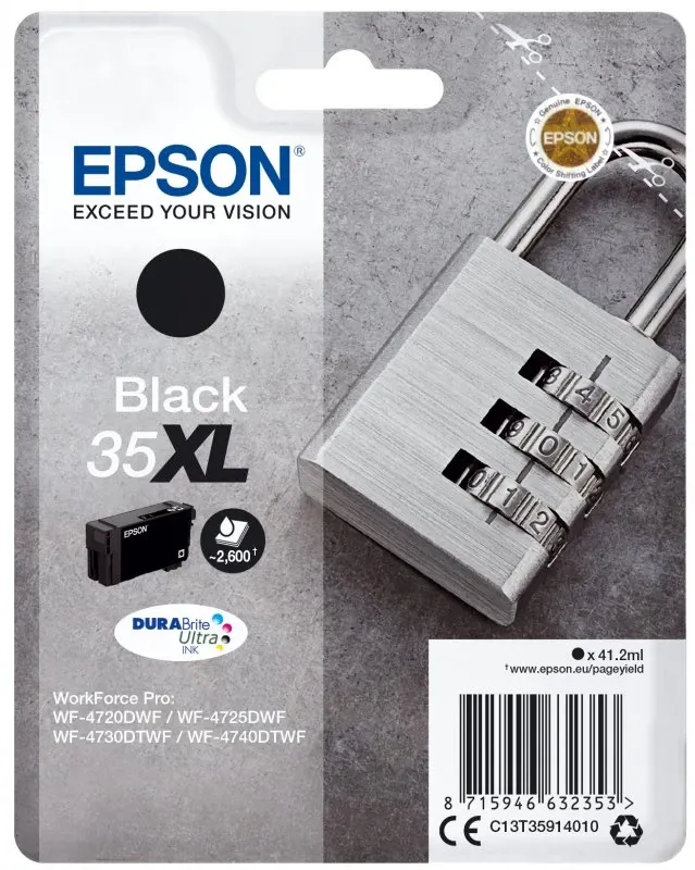 Tinteiro EPSON 35 Preto XL - WorkForce Pro WF-4720/4725/4730/4740