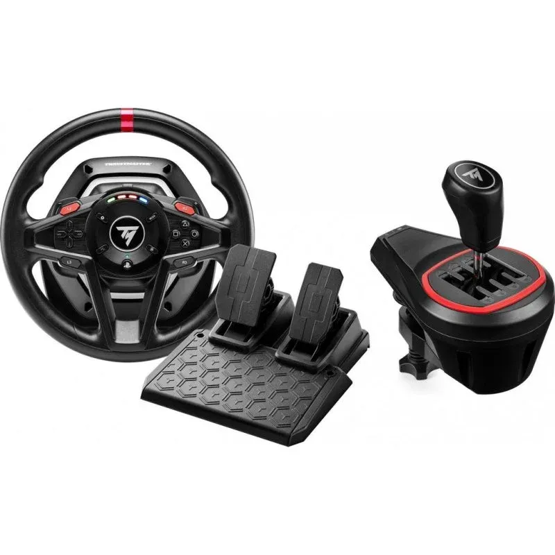 Volante Thrustmaster T128 PS5/PS4/PC com Marchas TH8S e Pedais Magnéticos