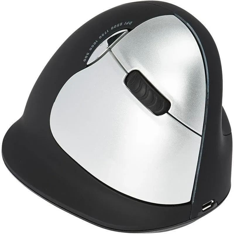 Ratón R-Go Tools HE Break Sem Fios 2500 DPI Preto Ergonomia LED Pausa