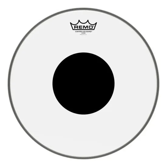 Remo 15" Controlled Sound Clear Black Dot